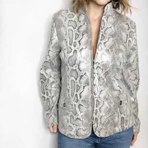 Silver Reptile Print Jacket